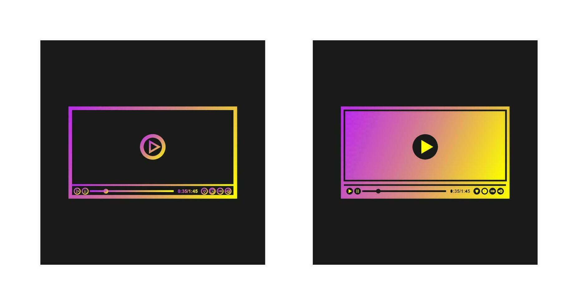 icono de vector de reproductor de video