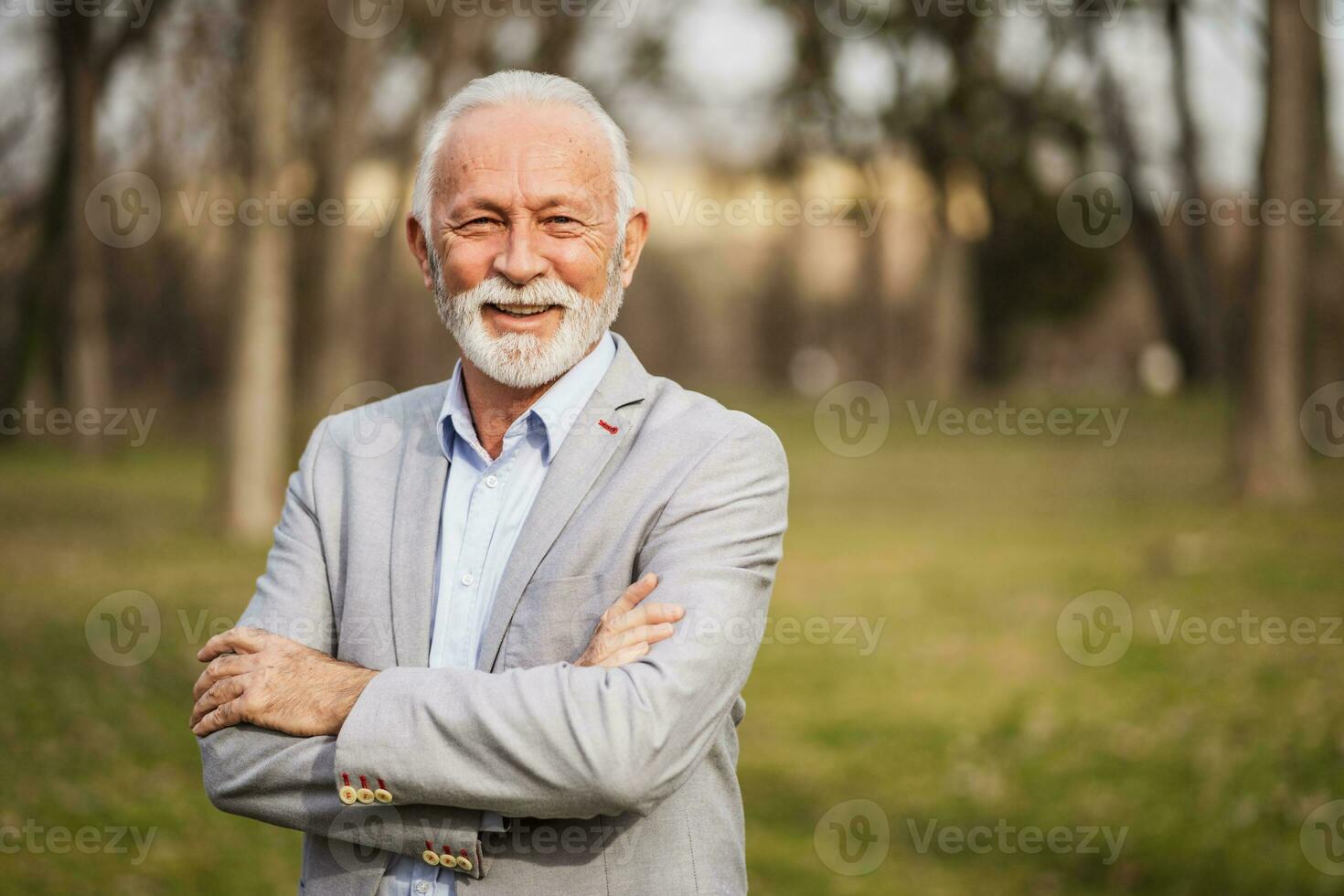 retrato de un mayor empresario foto