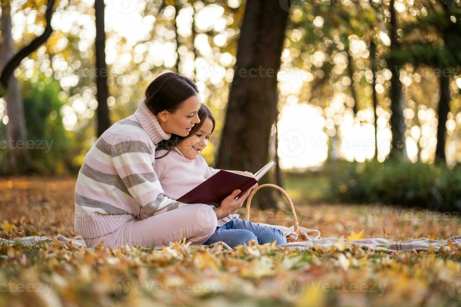 Mother and daughter spending time outdoors photo