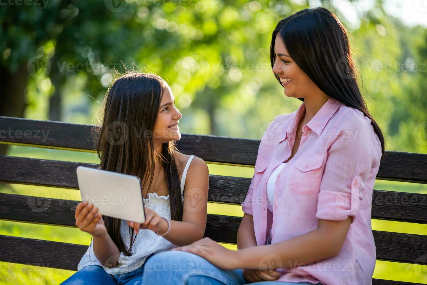 Mother and daughter spending time together photo