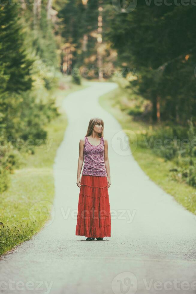 A woman spending time outdoor photo