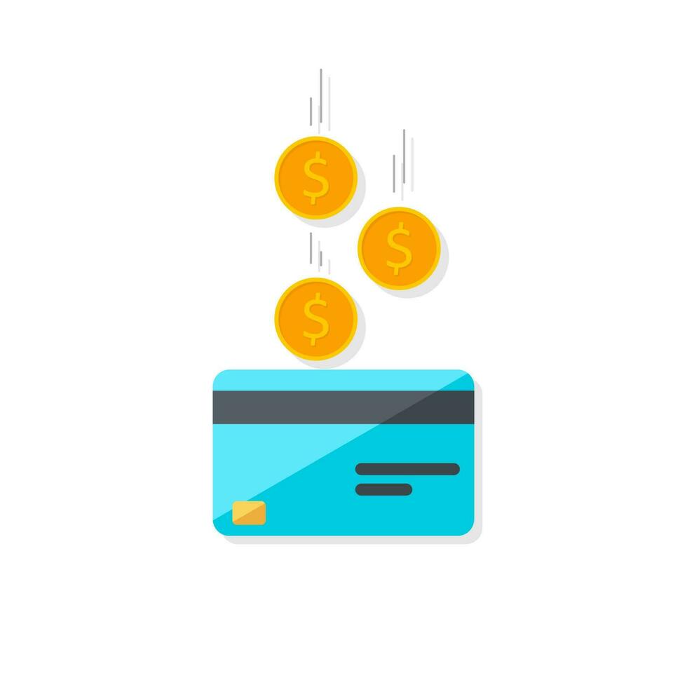 Cash get a bank card - Shadow icon vector isolated. Cashback service and online money refund. Concept of transfer money, e-commerce, saving account.