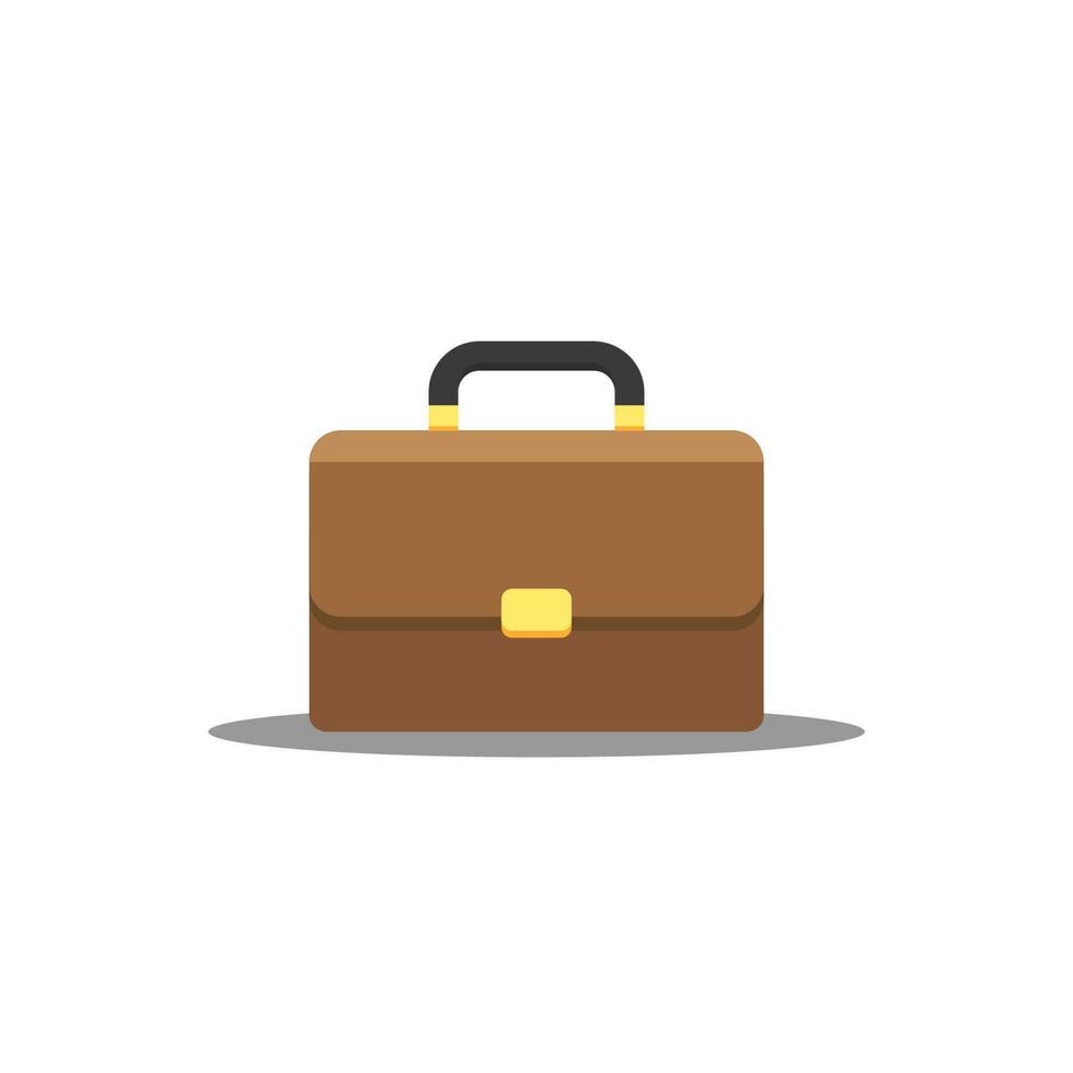 Briefcase Shadow vector isolated. Flat style vector illustration.