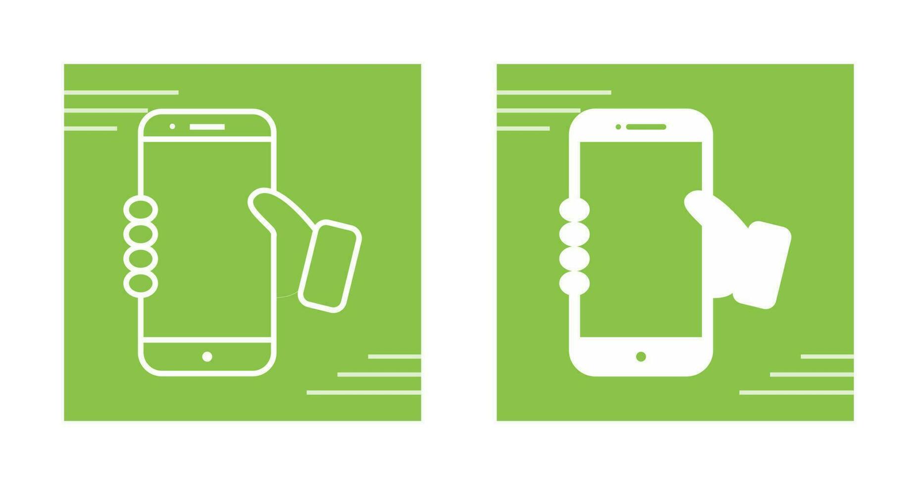Holding Smartphone Vector Icon