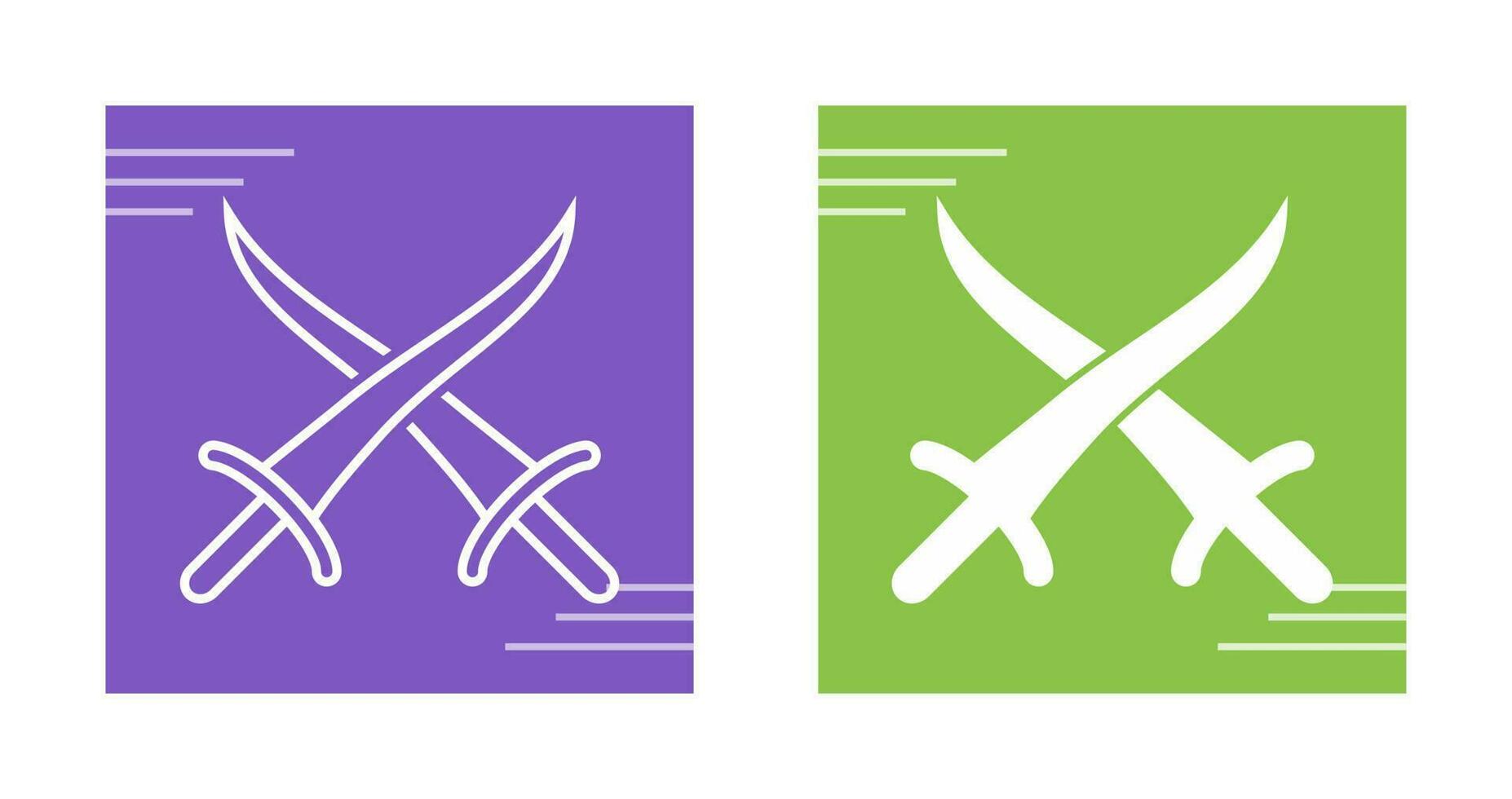 Sword Fighting Vector Icon