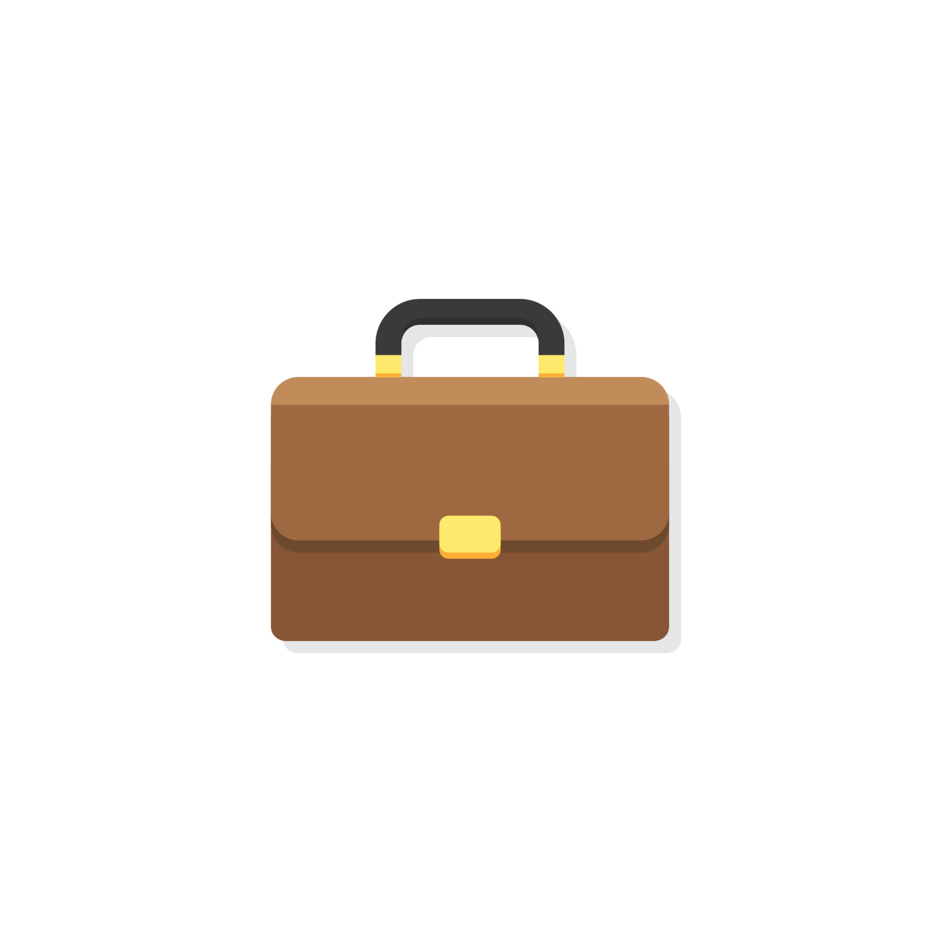 Briefcase Shadow vector isolated. Flat style vector illustration ...