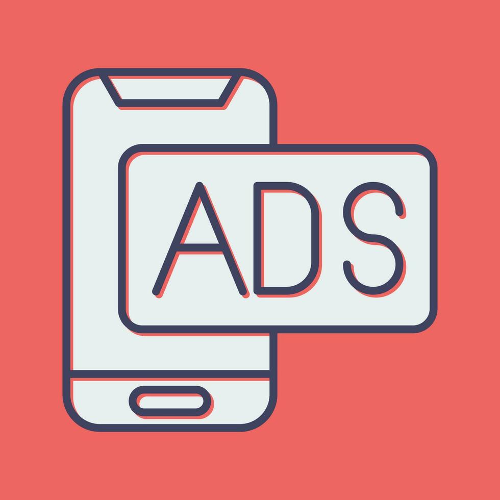 Mobile Advertising Vector icon