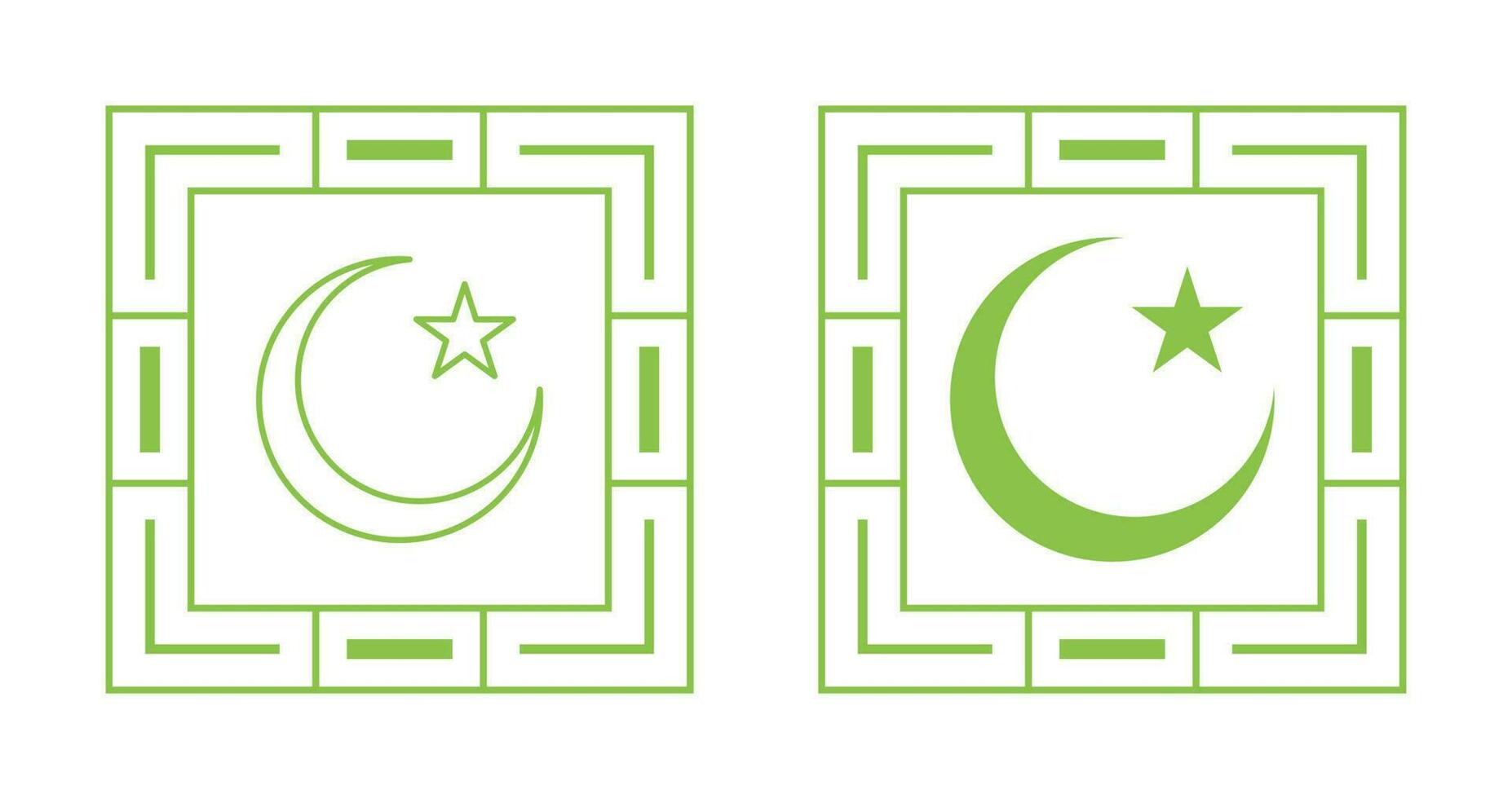 Moon and Star Vector Icon