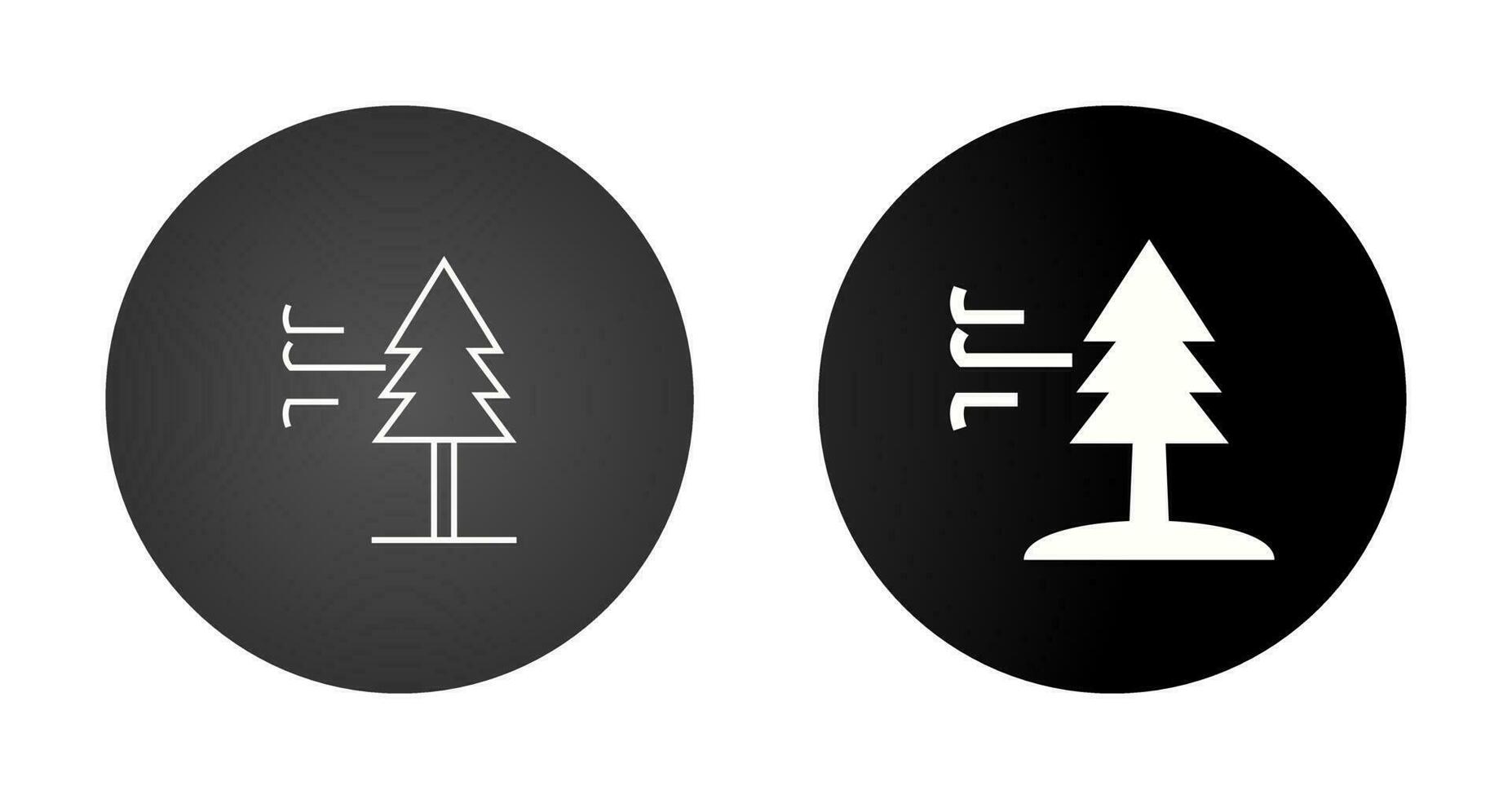 Tree with Wind Vector Icon