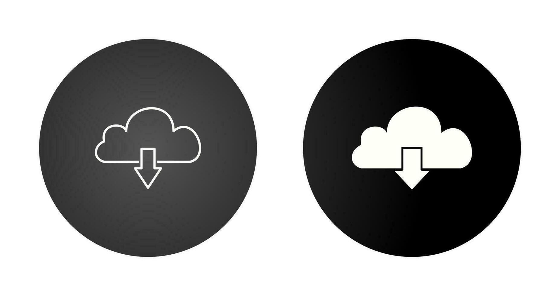 Cloud with downward arrow Vector Icon 23917444 Vector Art at Vecteezy