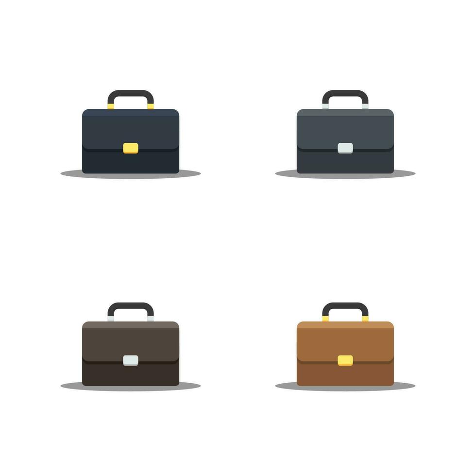 Briefcase Shadow vector isolated. Flat style vector illustration.