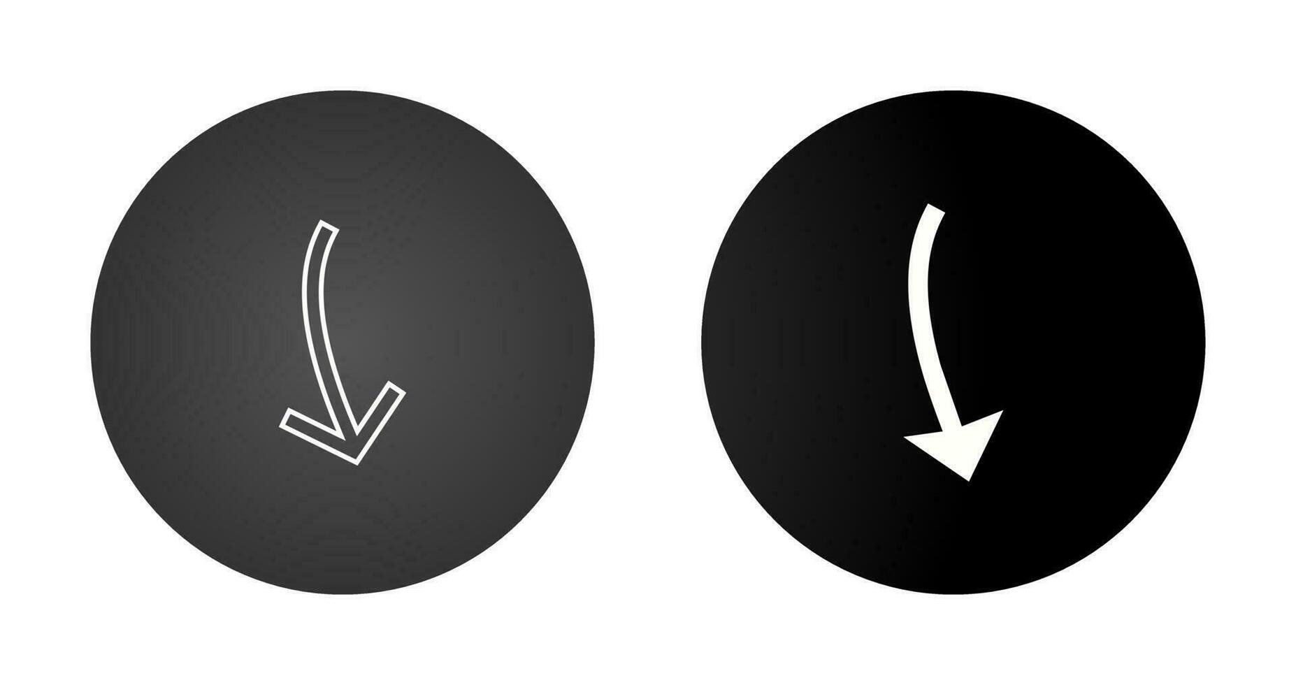 Arrow Pointing Down Vector Icon