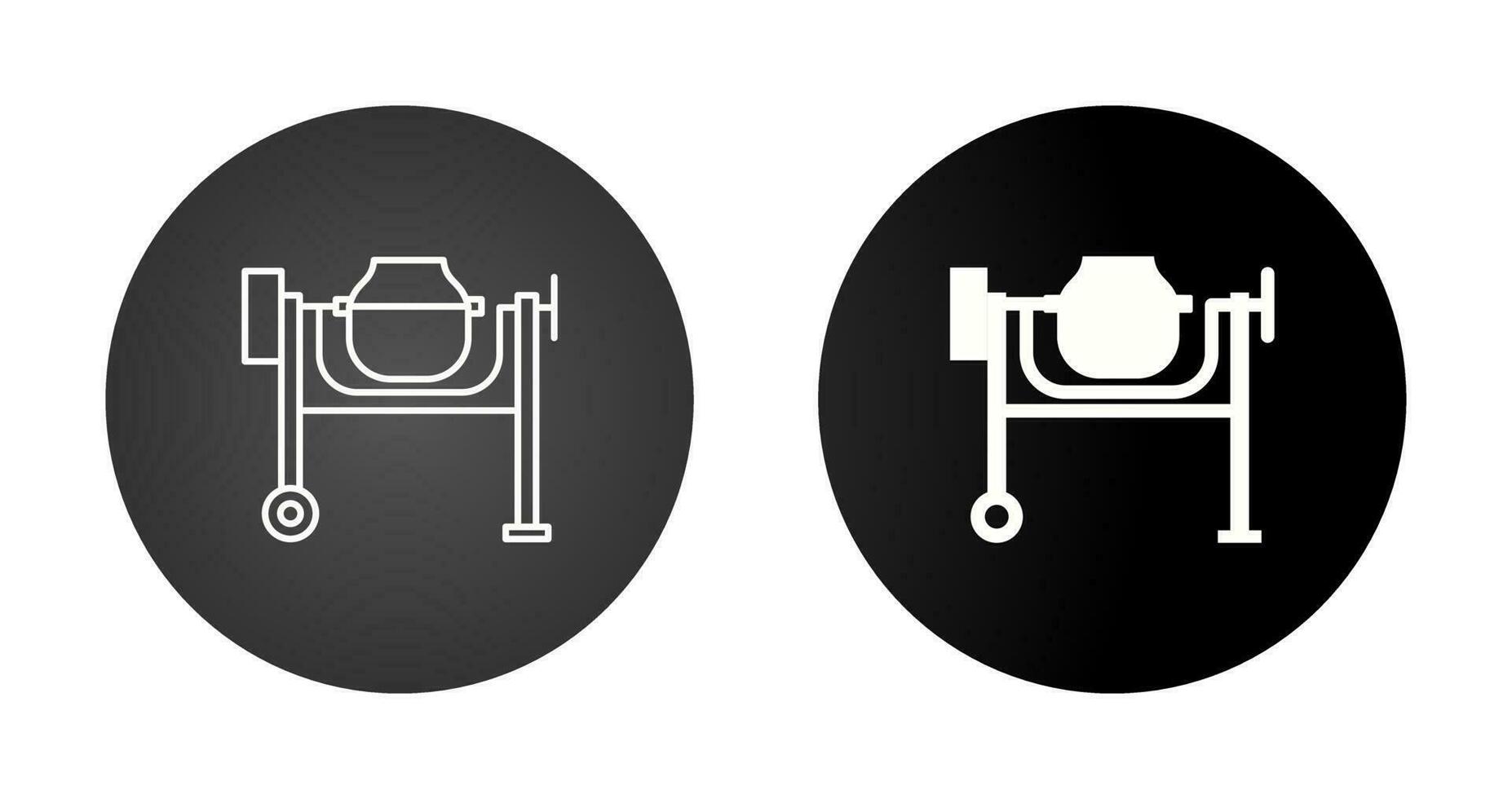 Cement Mixing Vector Icon