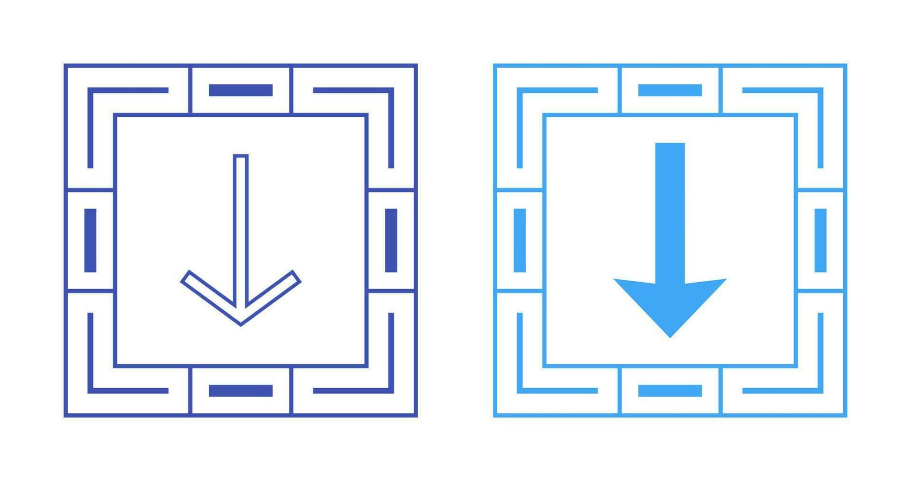 Down Vector Icon
