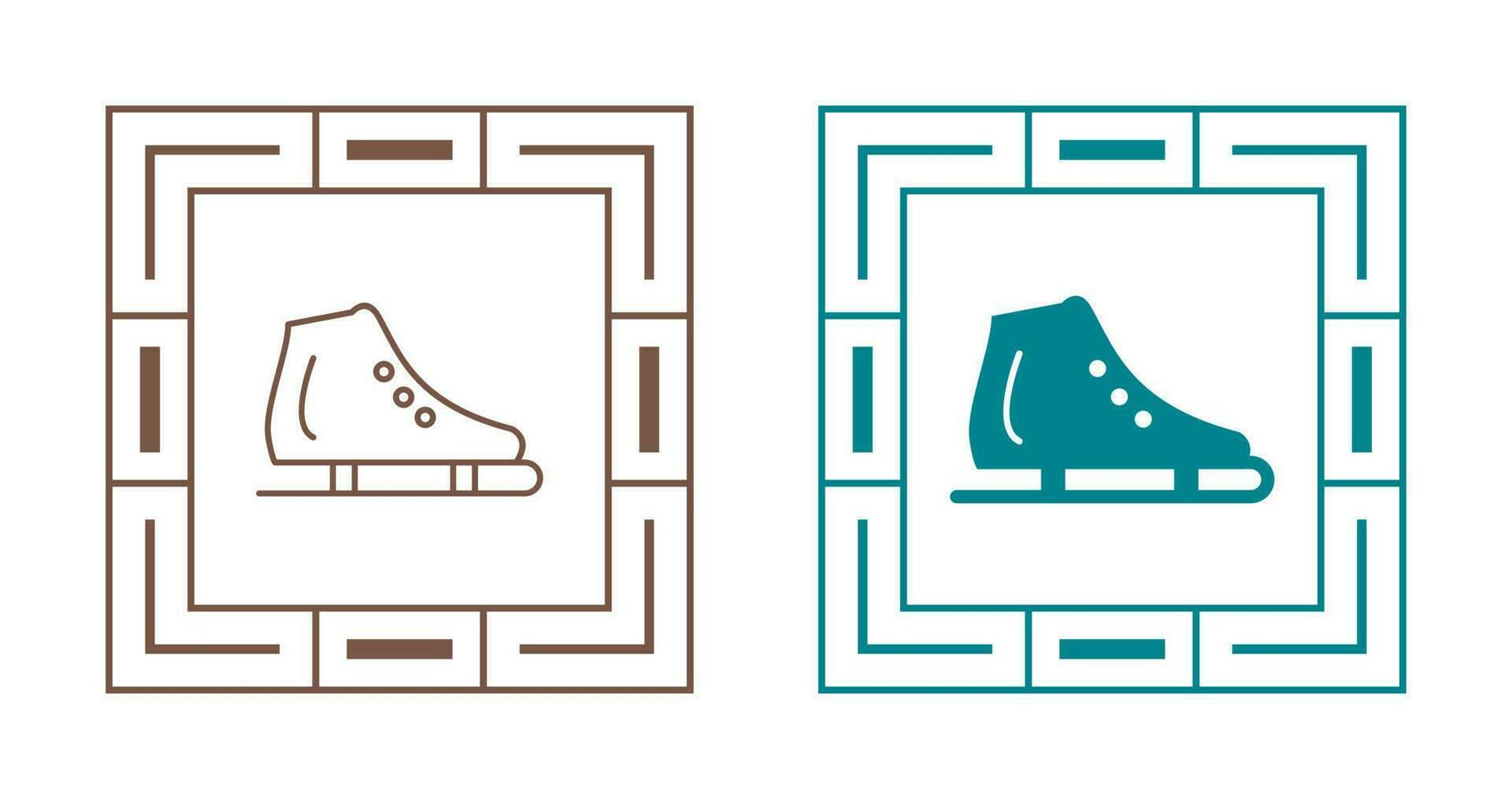 icono de vector de zapato de patinaje sobre hielo