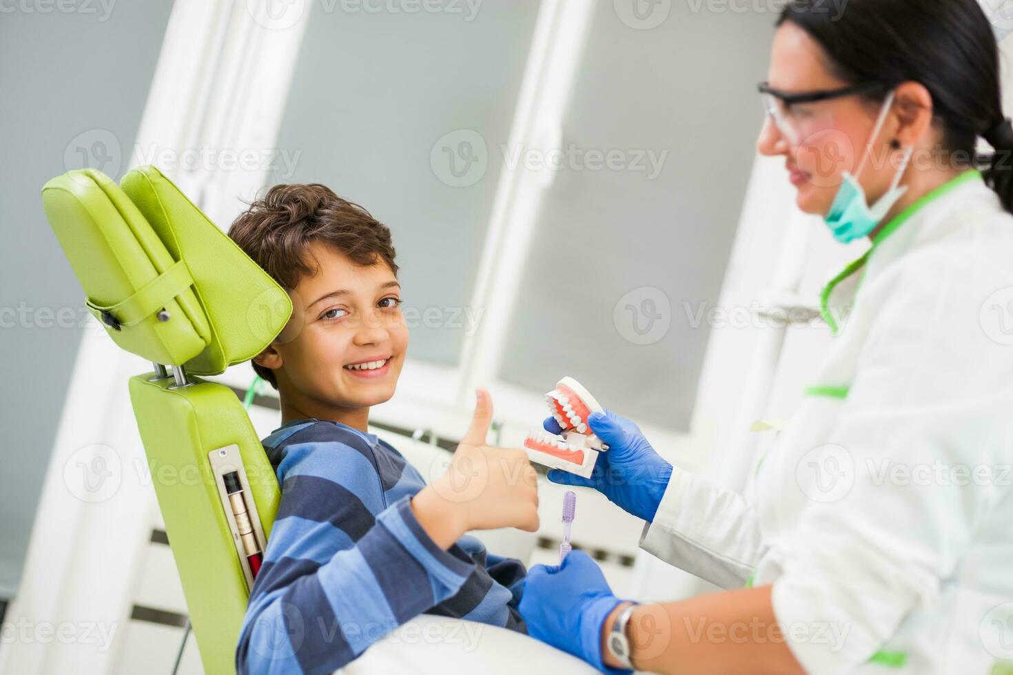 A child at the dentist photo