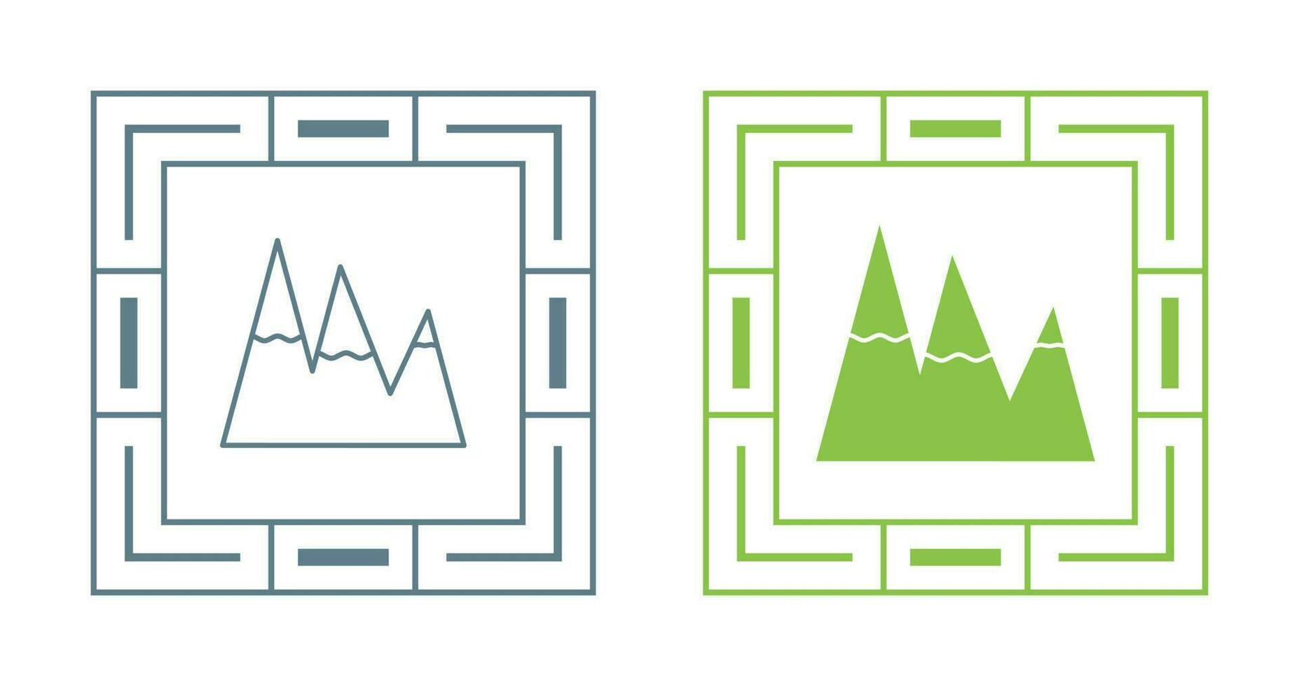 Ice Top Mountain Vector Icon