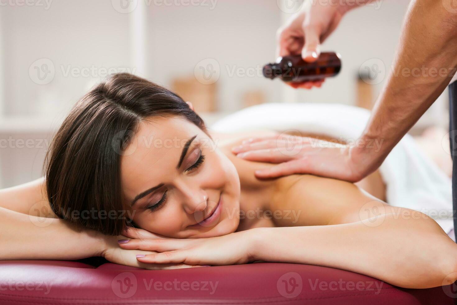 A woman having a massage photo