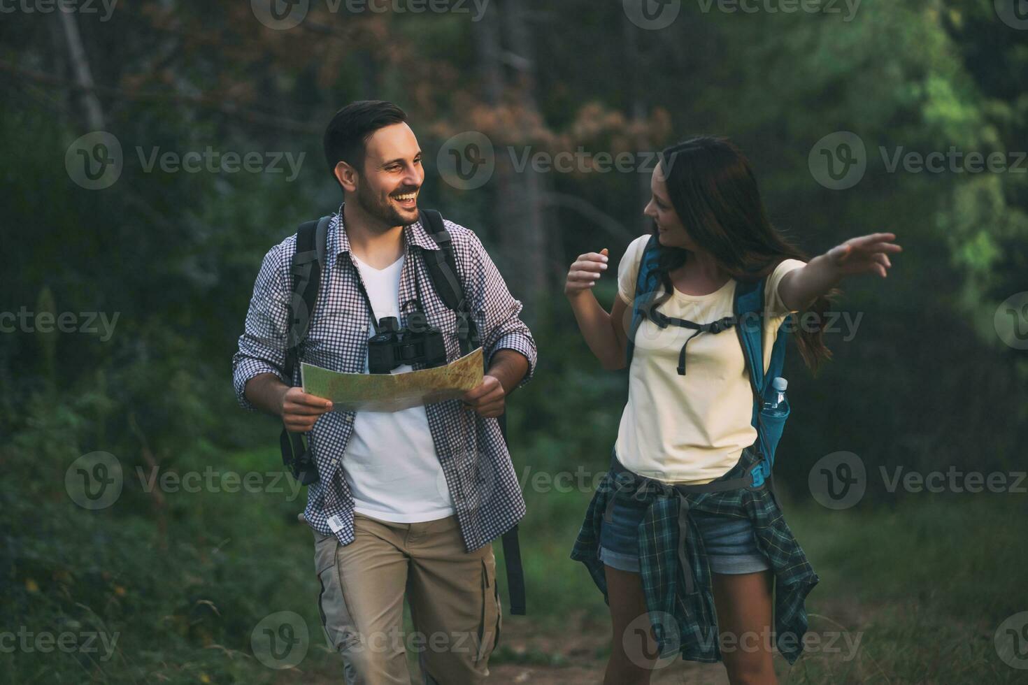 Couple spending time outdoors photo