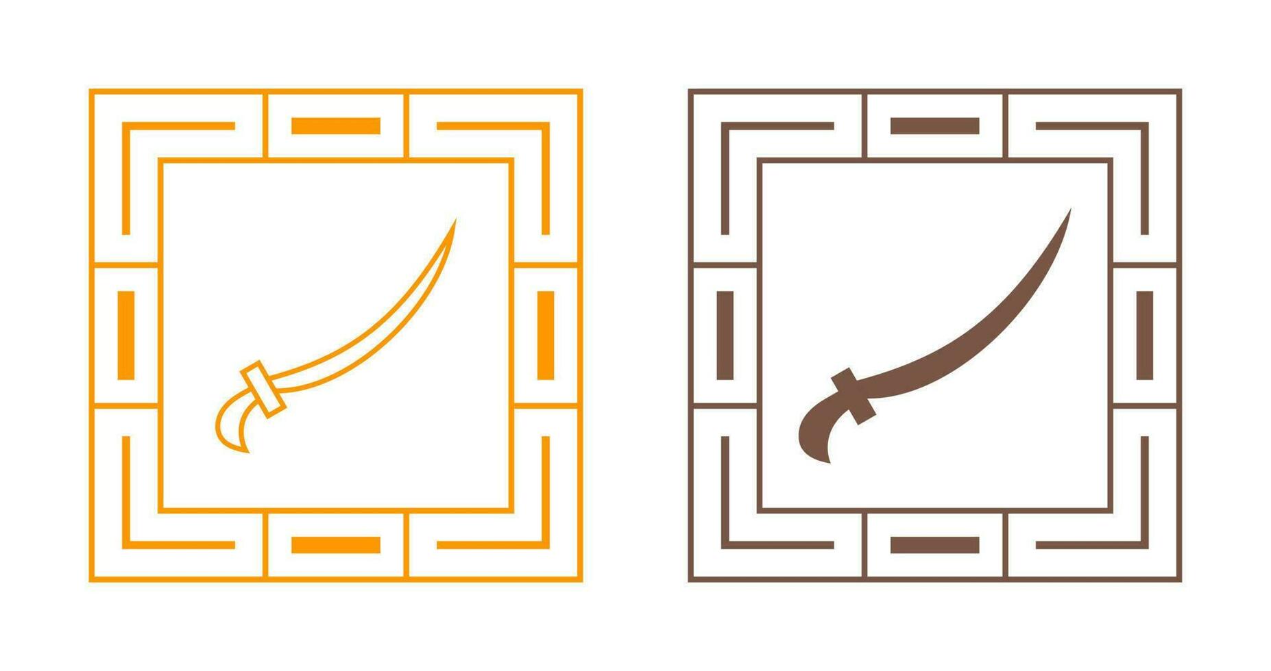 Arabic Sword Vector Icon