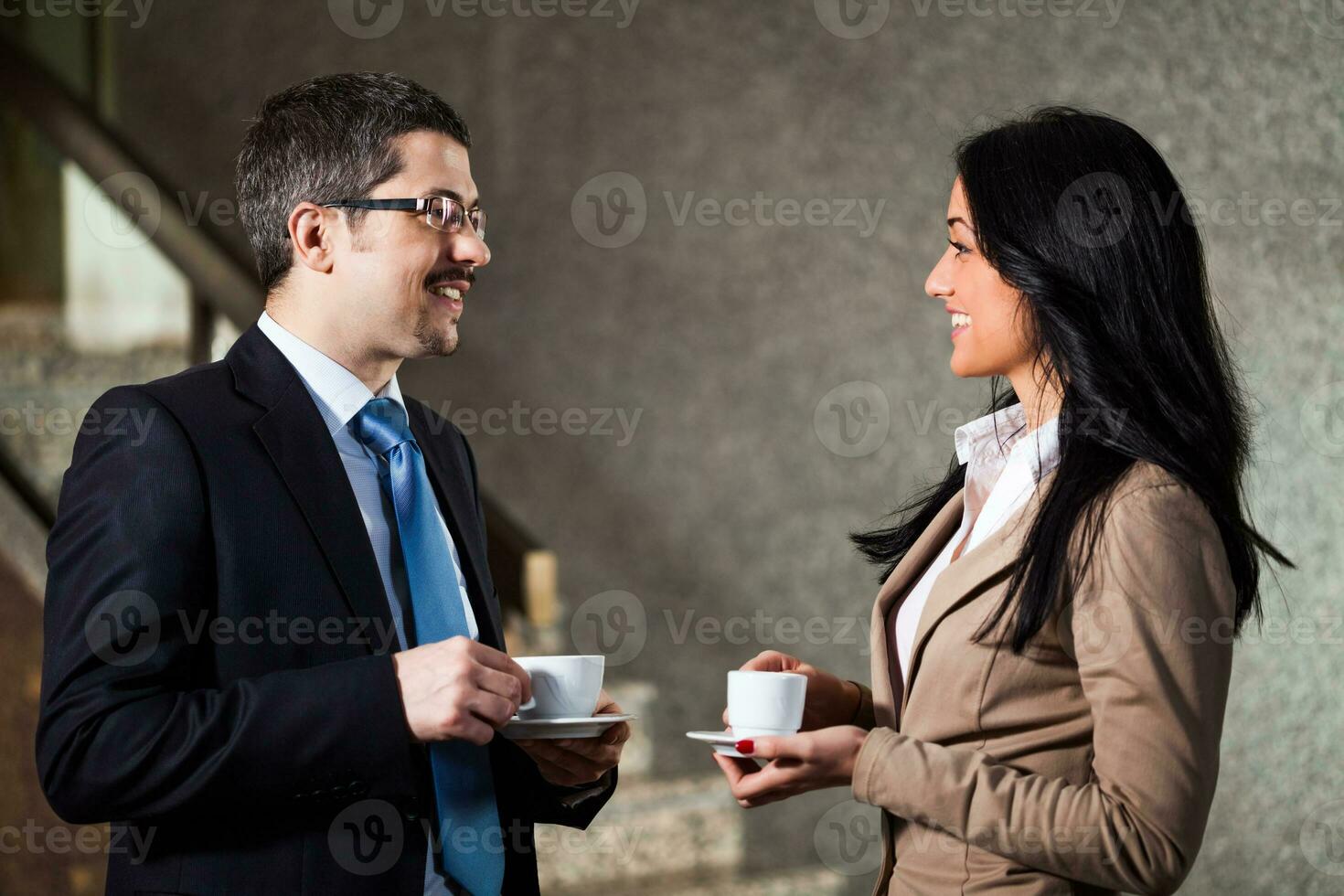 A meeting between business people photo