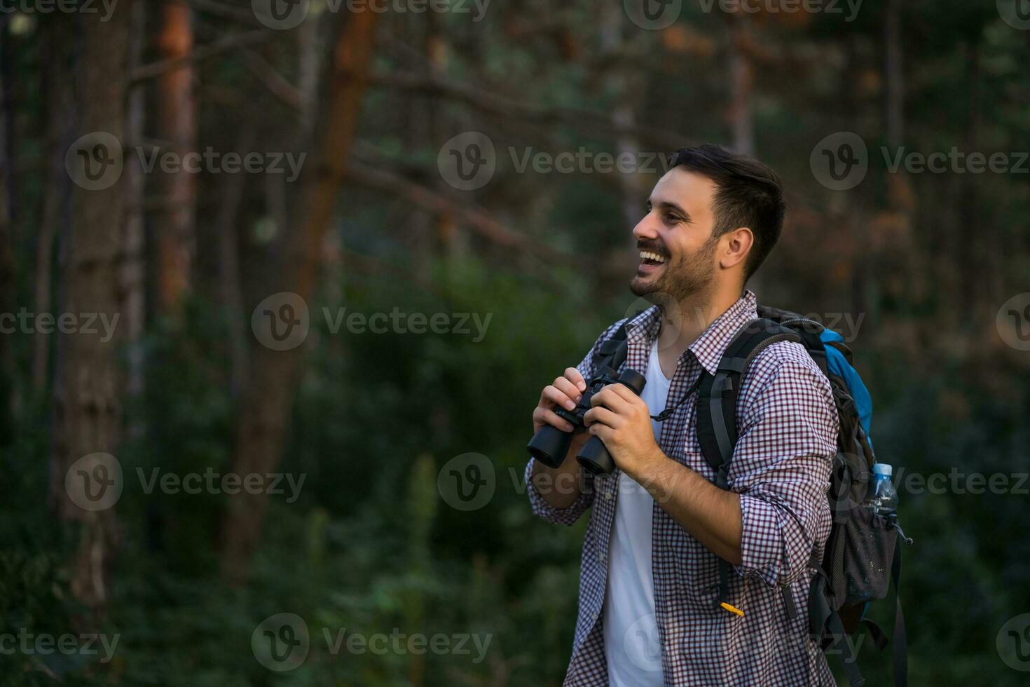 Man spending time outdoors photo