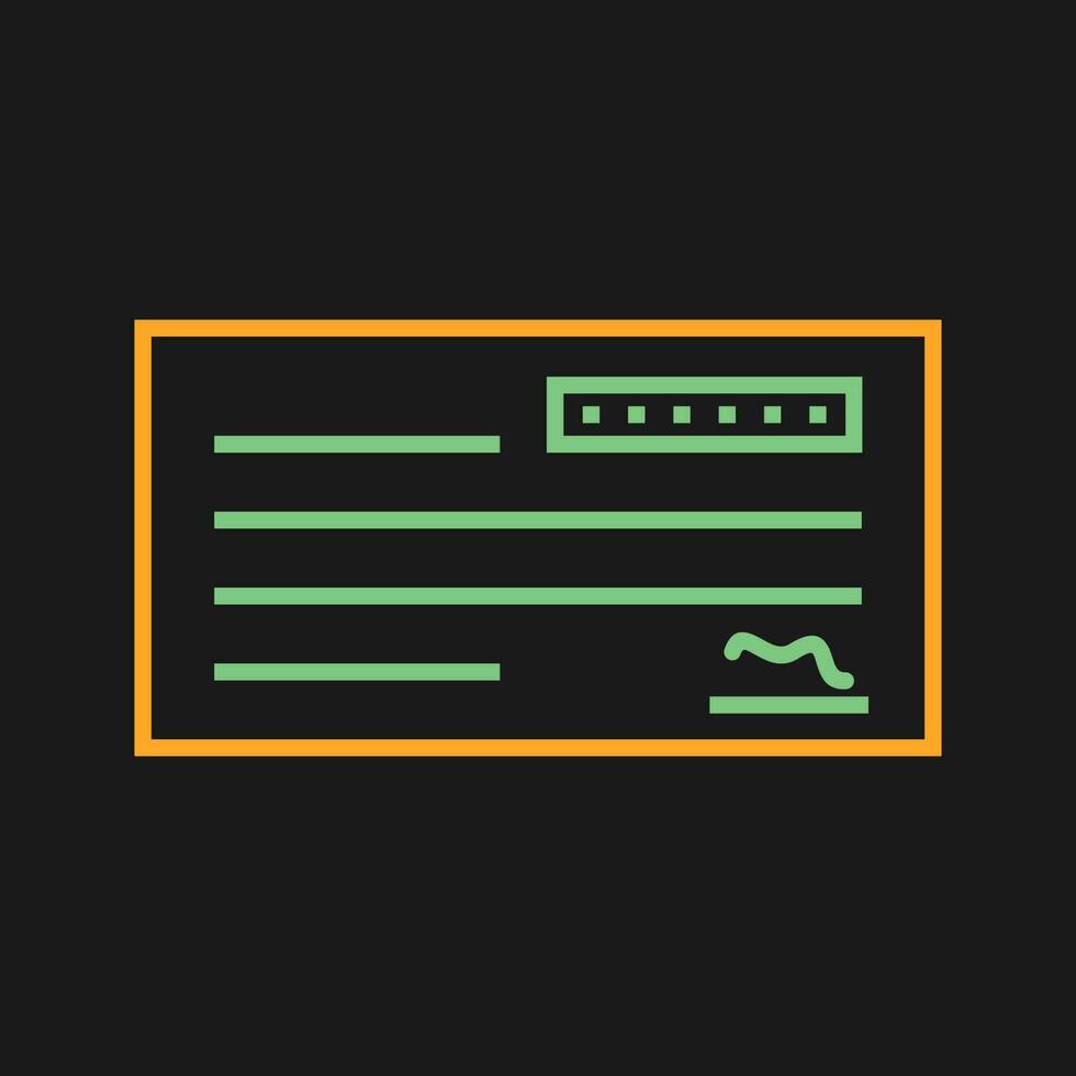Cheque Vector Icon