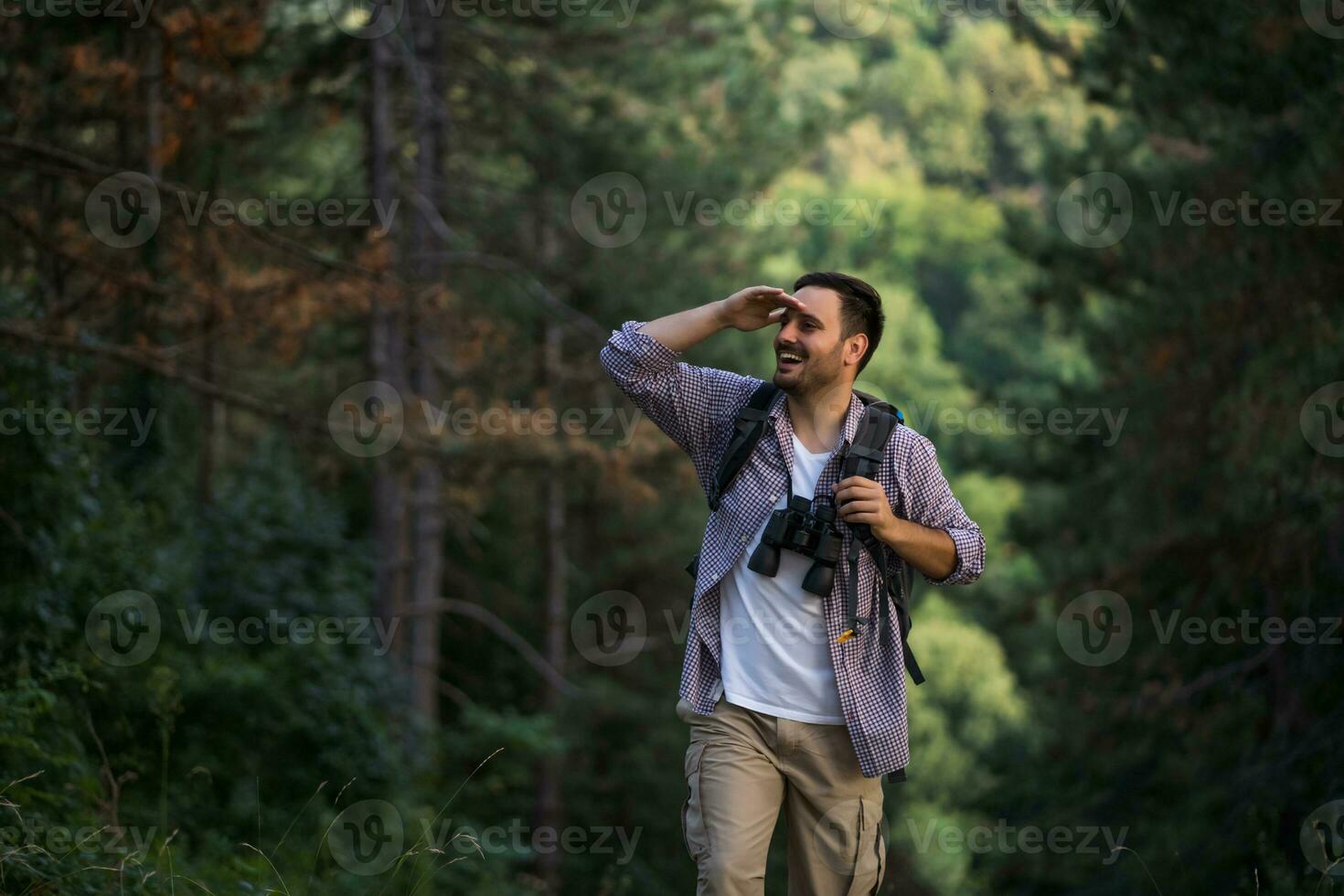 Man spending time outdoors photo