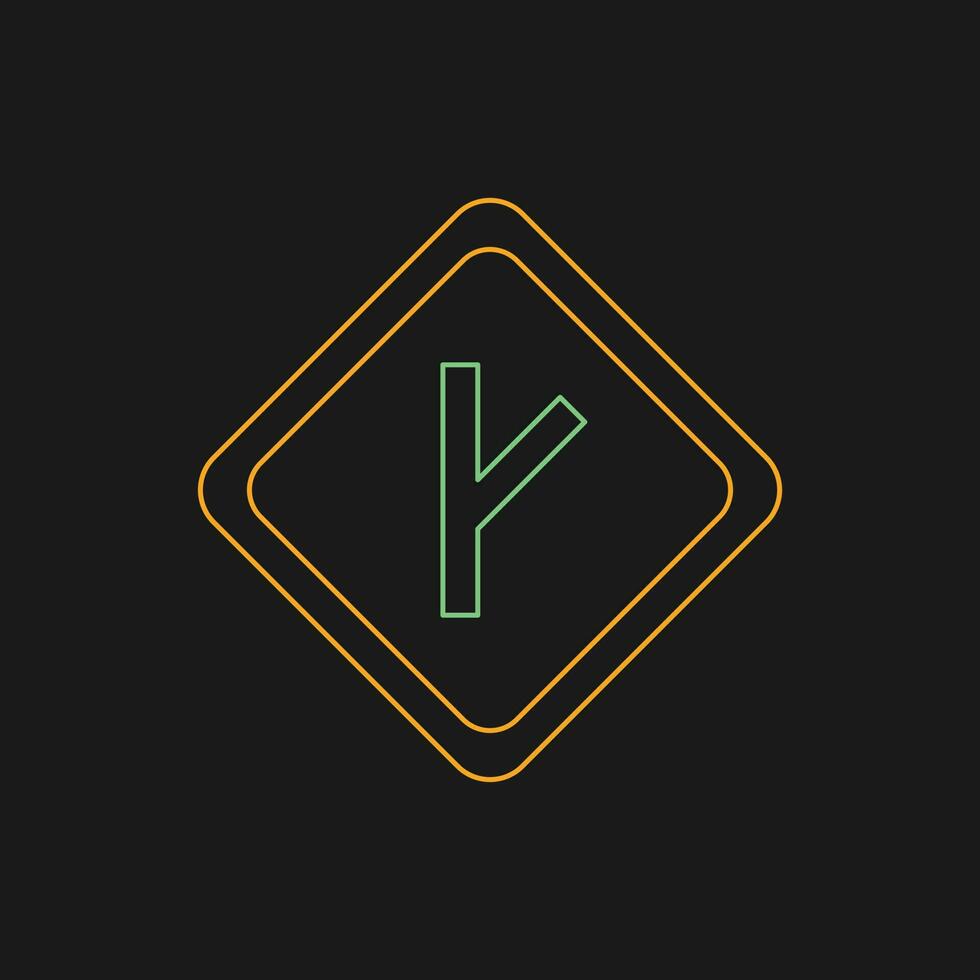 Linked Road sign Vector Icon