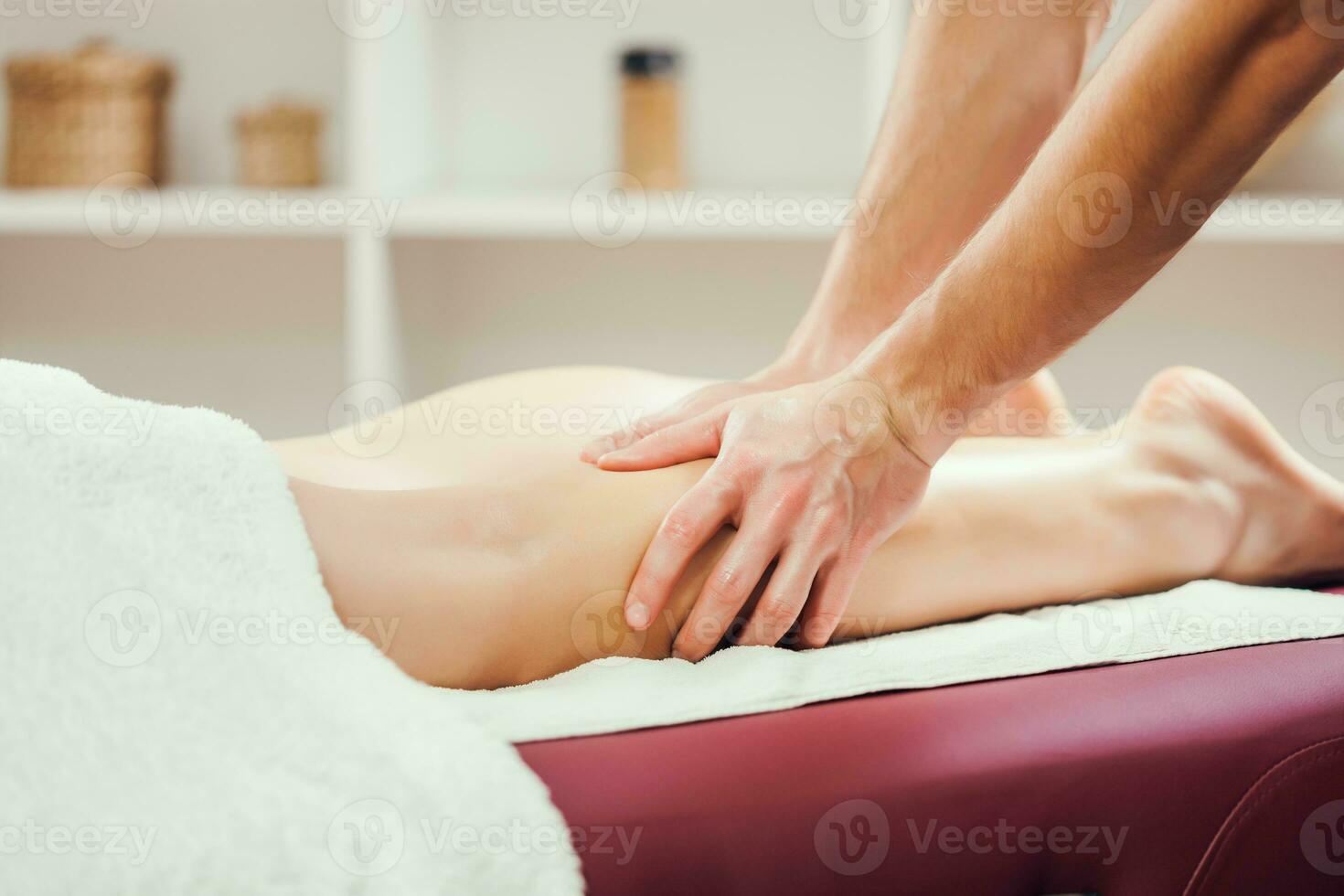 A woman having a massage photo