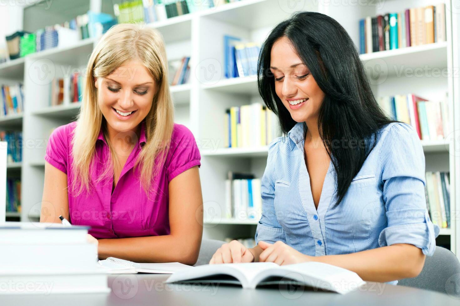Friends at the library photo
