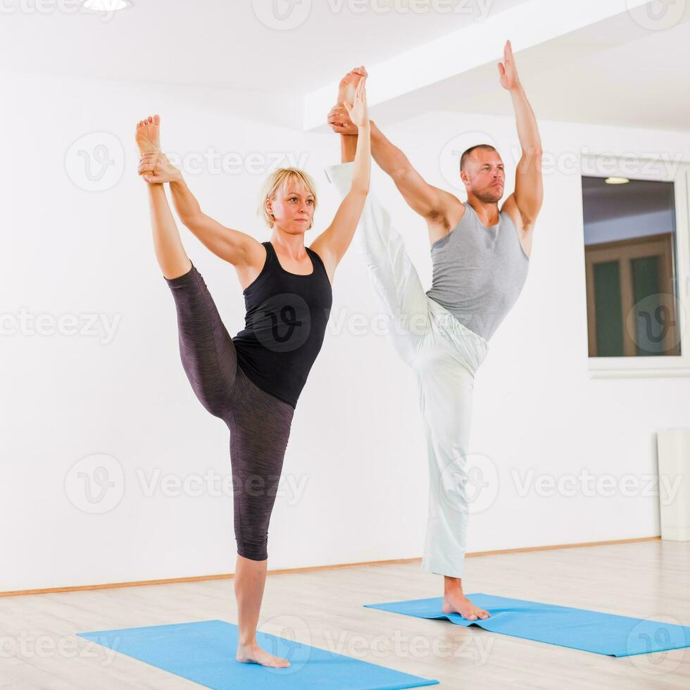 People doing physical exercises photo