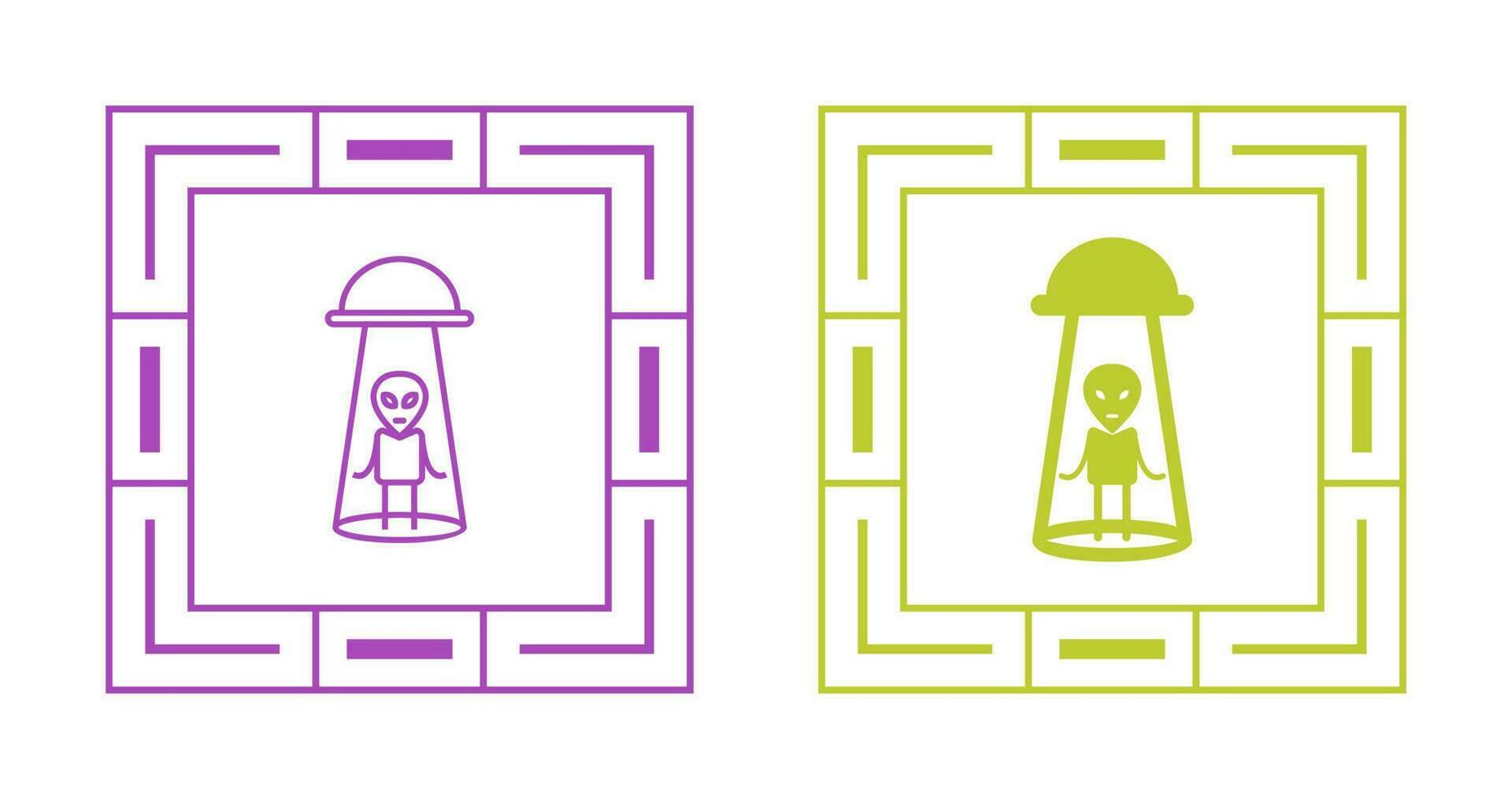 Alien Abduction Vector Icon