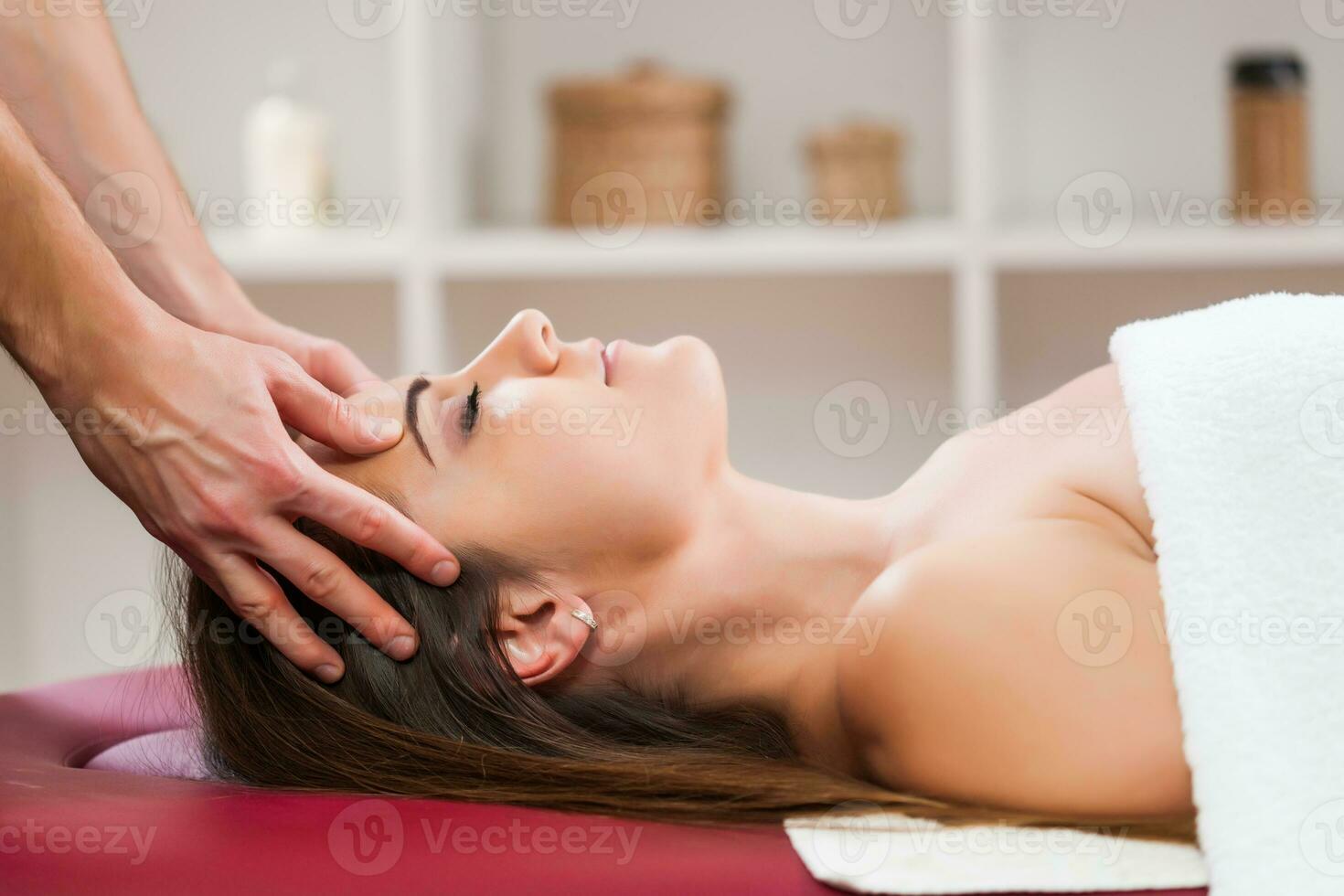 A woman having a massage photo