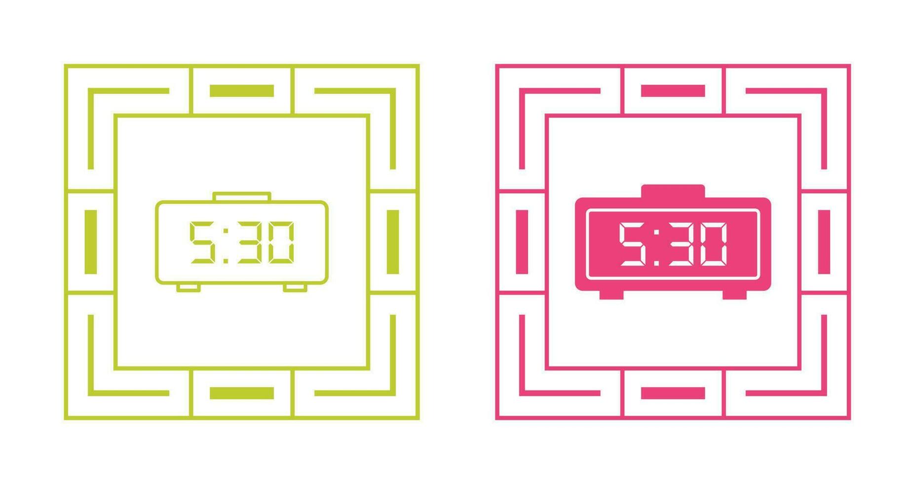 Digital Clock Vector Icon