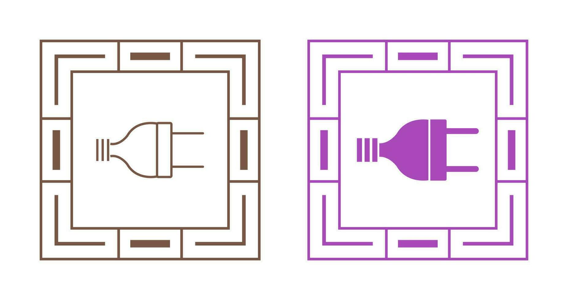 icono de vector de enchufe eléctrico