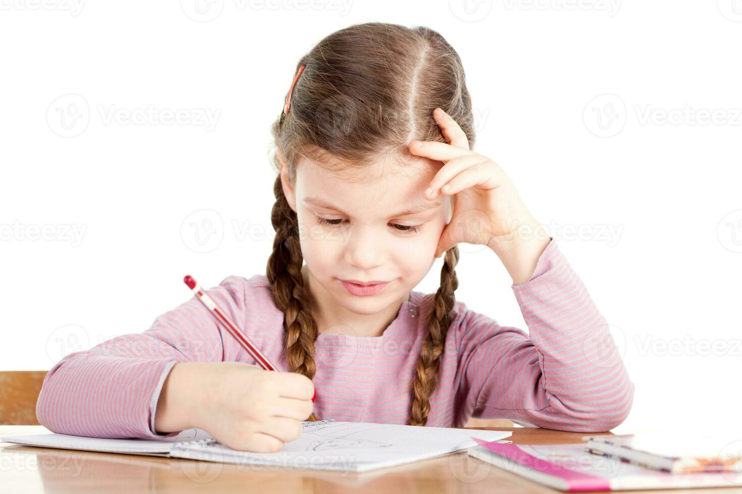 A young girl learning photo