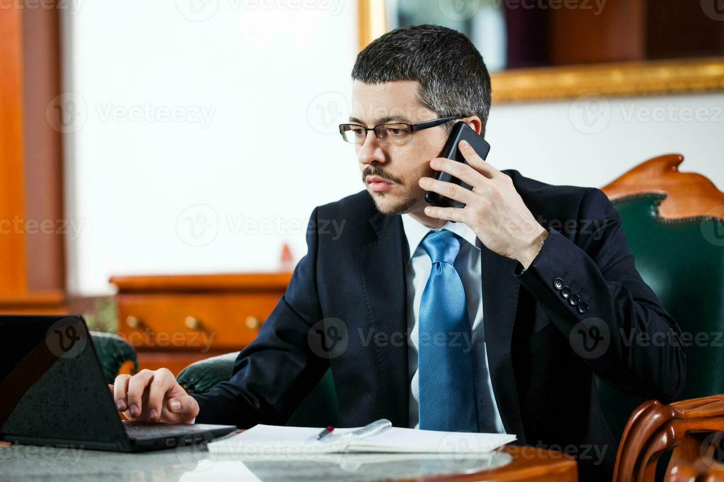 A meeting between business people photo
