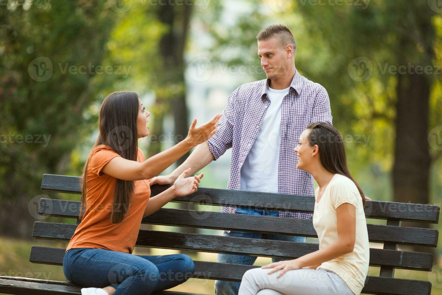 Friends spending time outdoors photo