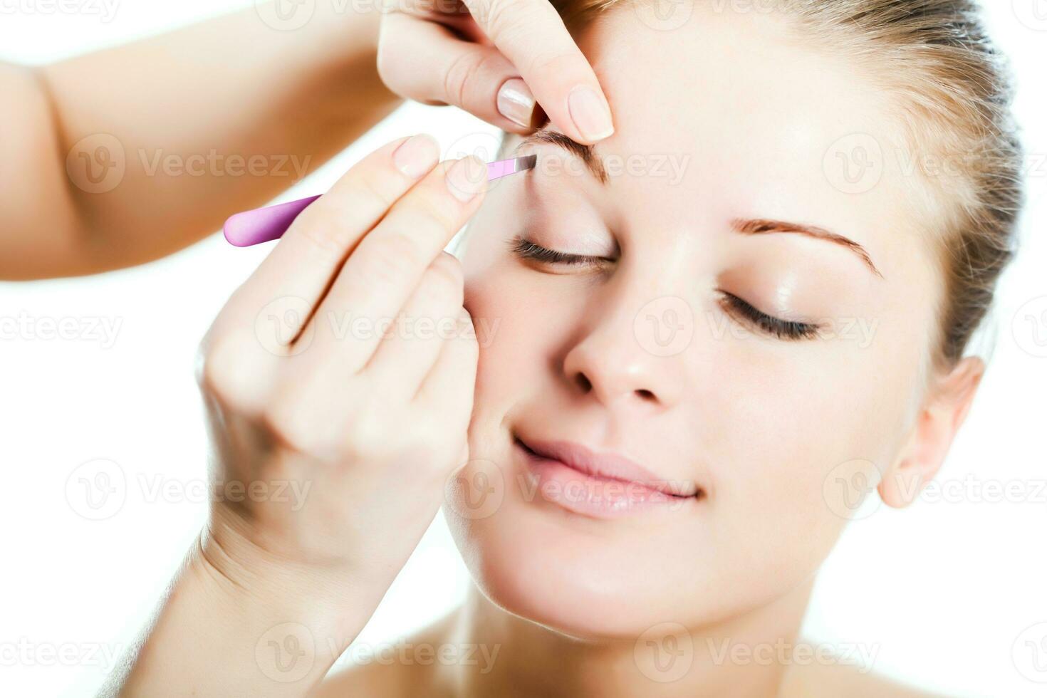 Portrait of young woman with fashion make-up photo