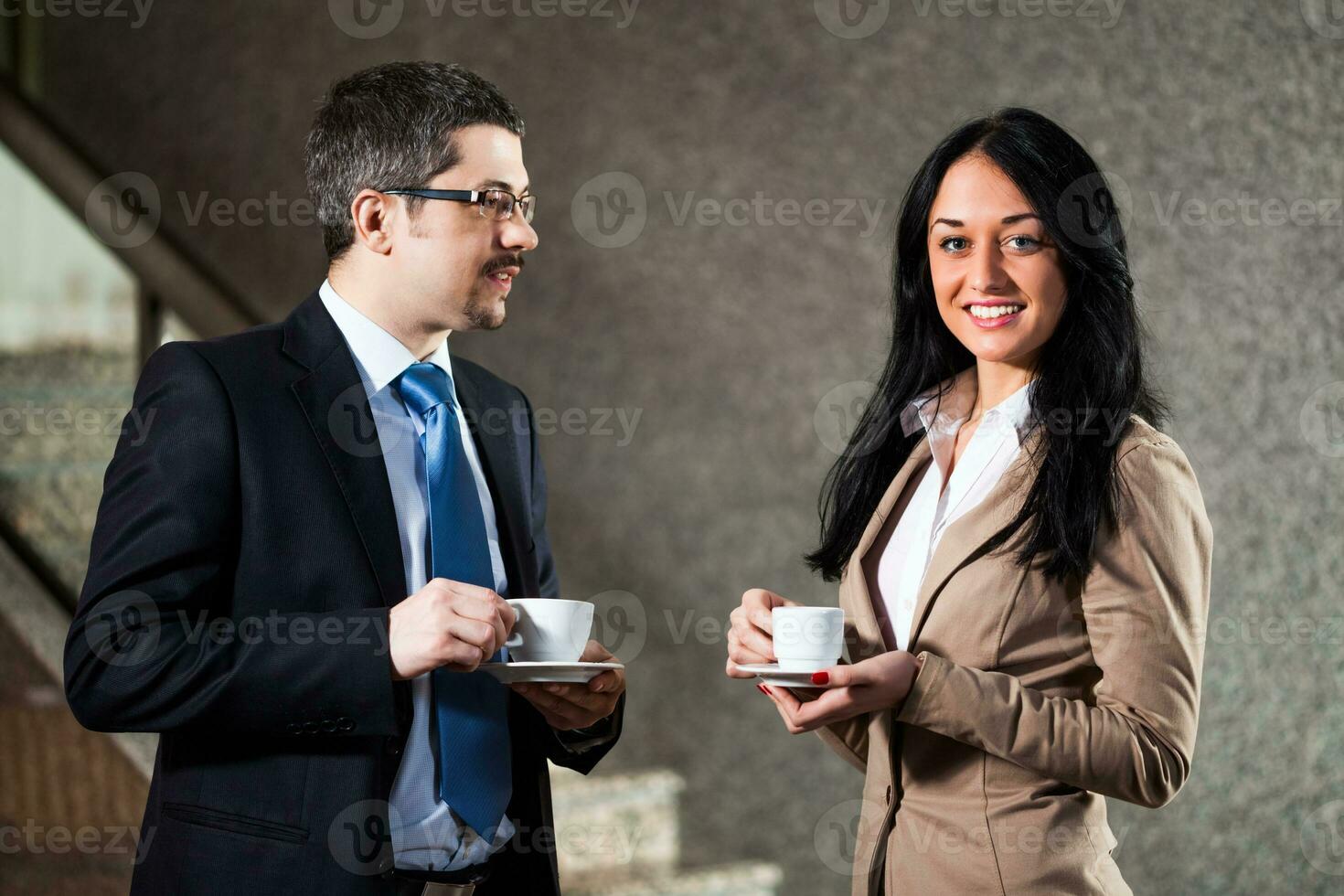 A meeting between business people photo