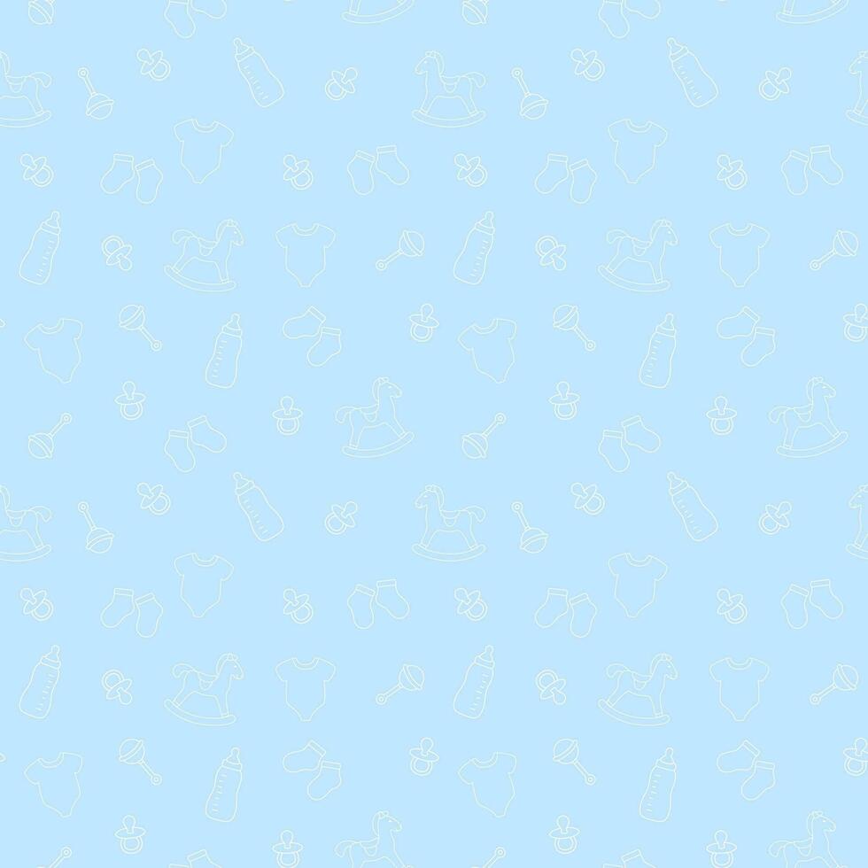 Baby blue pattern vector