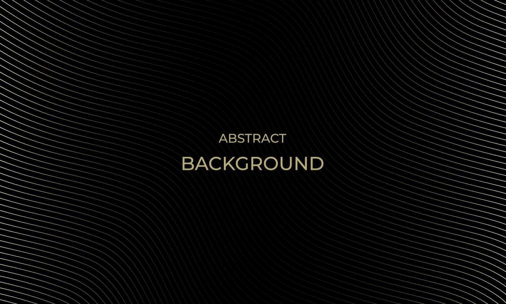 Black background with fade golden lines vector