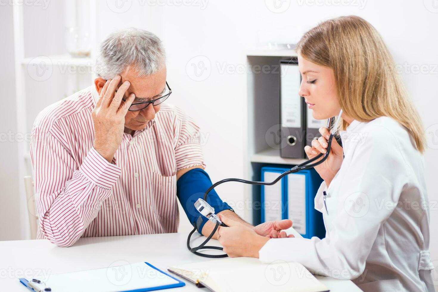 A patient in a doctor's office photo
