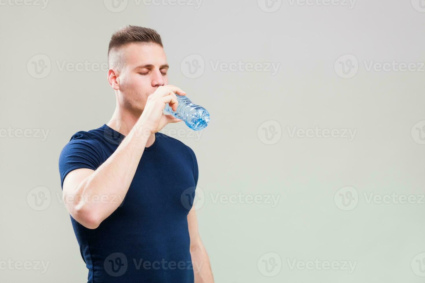 A man drinking water photo