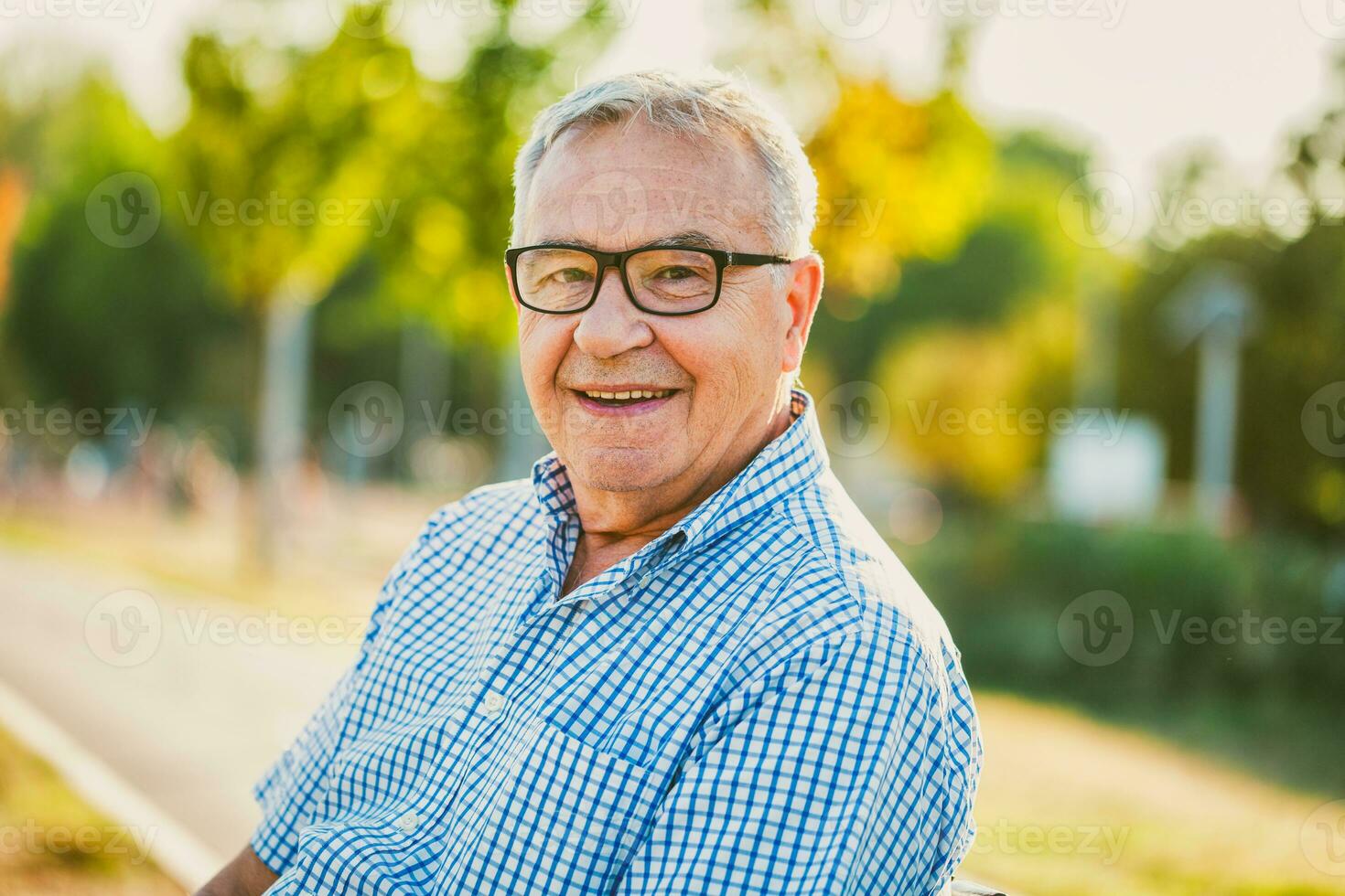 A senior man in the park photo