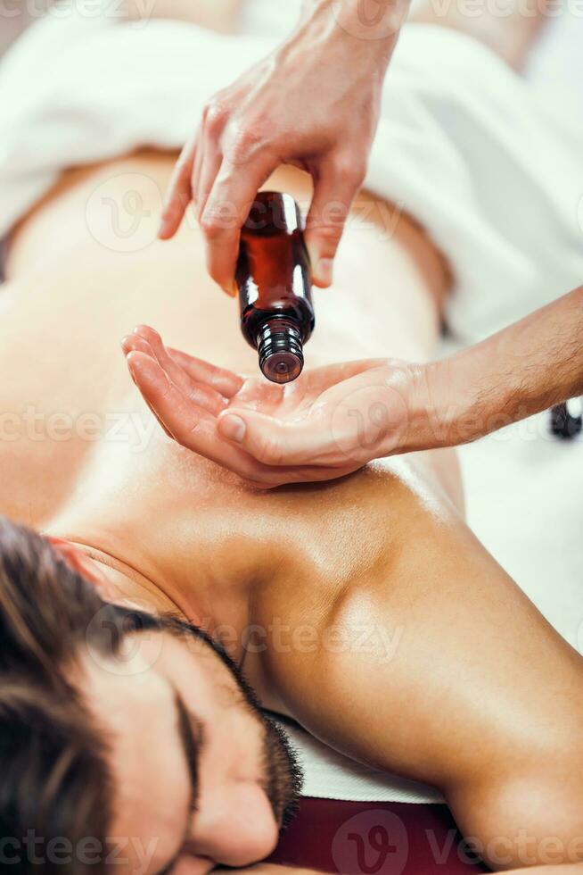 A man getting a massage photo