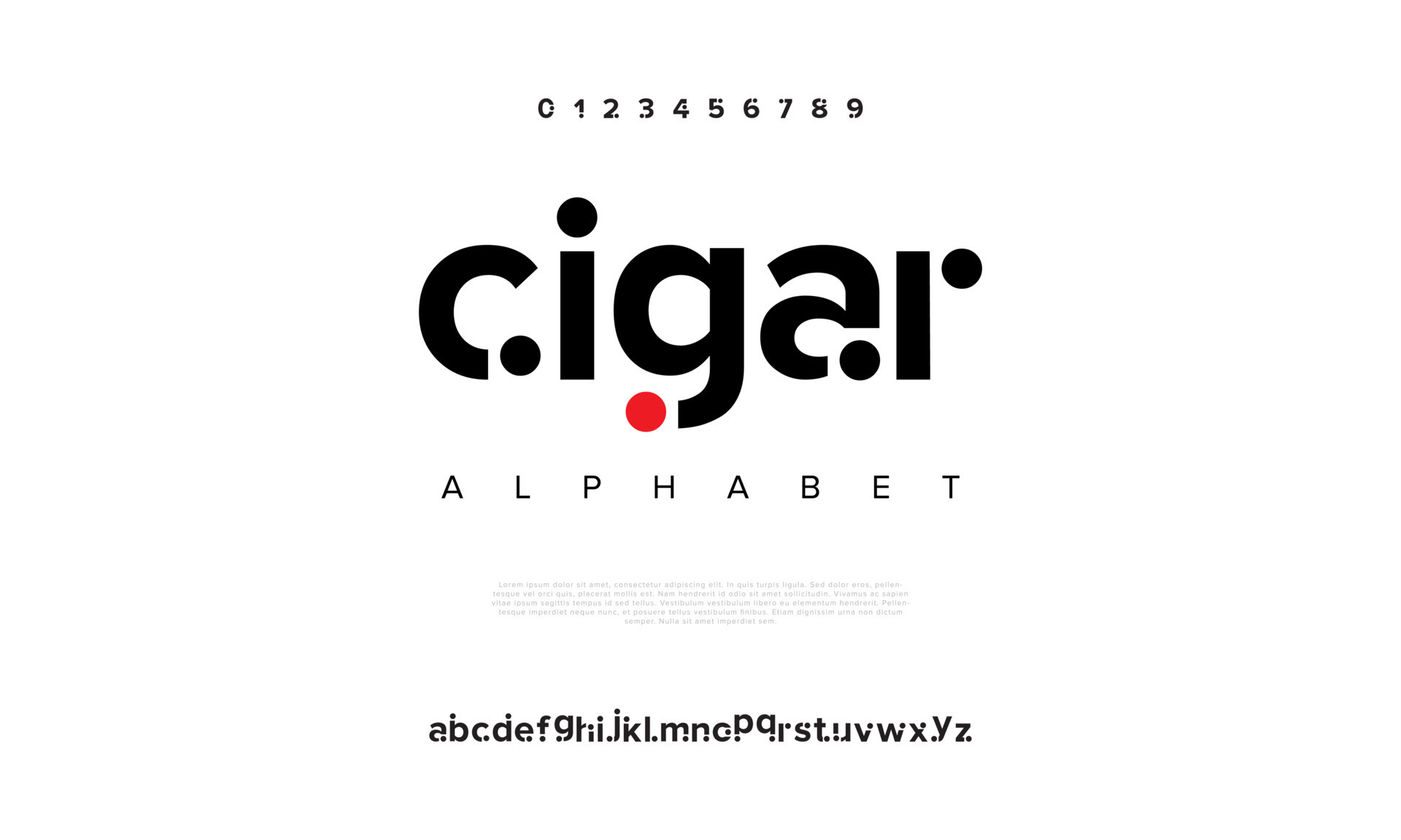 Cigar abstract digital technology logo font alphabet. Minimal modern ...