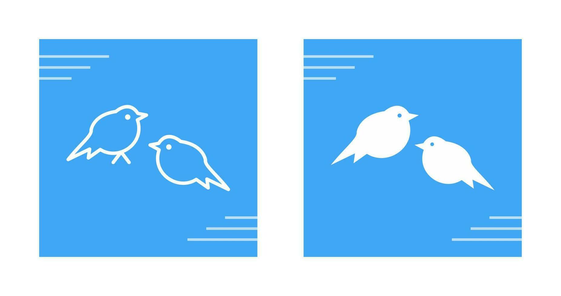 icono de vector de pájaros pequeños