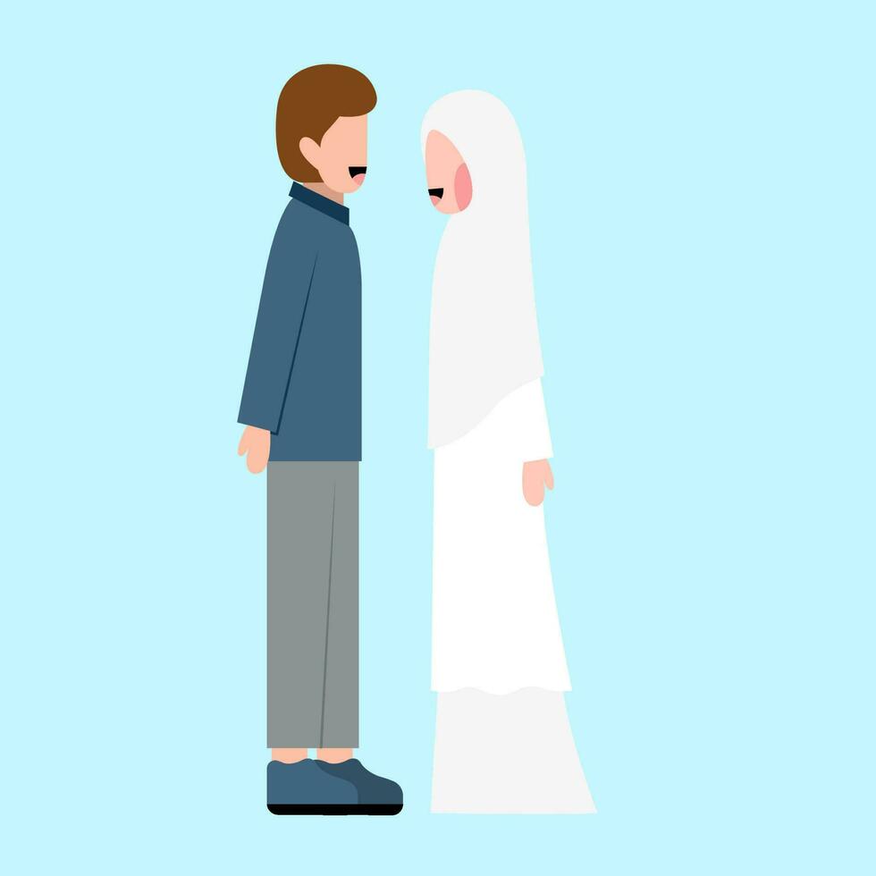 Muslim Wedding Couple vector